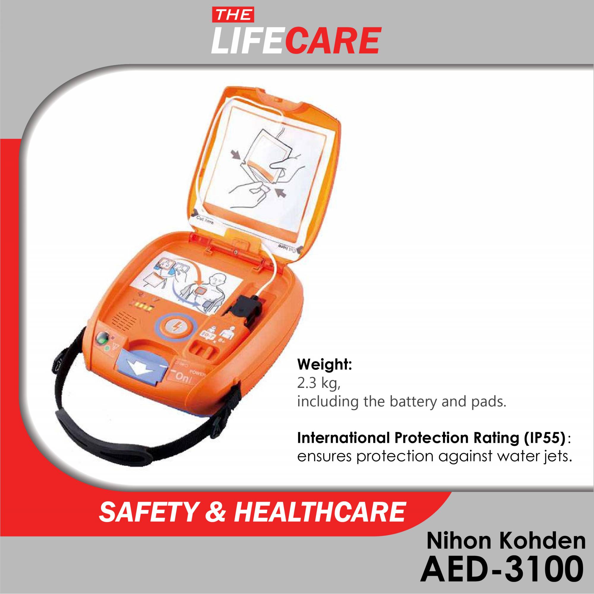 AED Stock in Malaysia Nihon Kohden Cardiolife AED3100 Automated